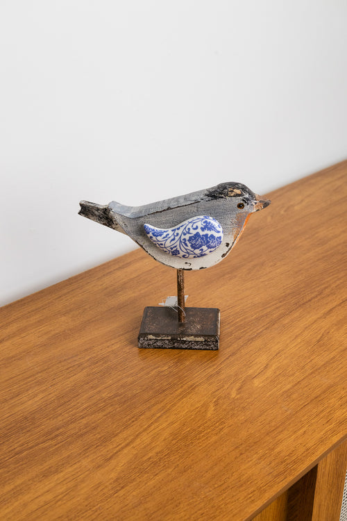ADORNO PAJARO AZUL