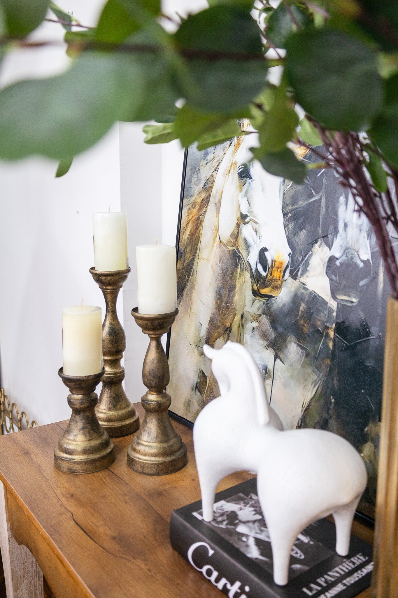 Set Candelabros dorados