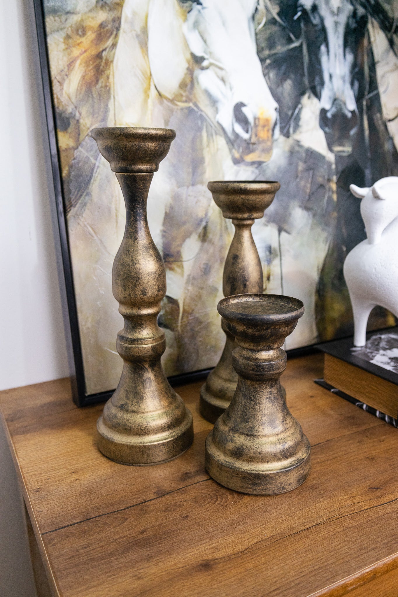 Set Candelabros dorados