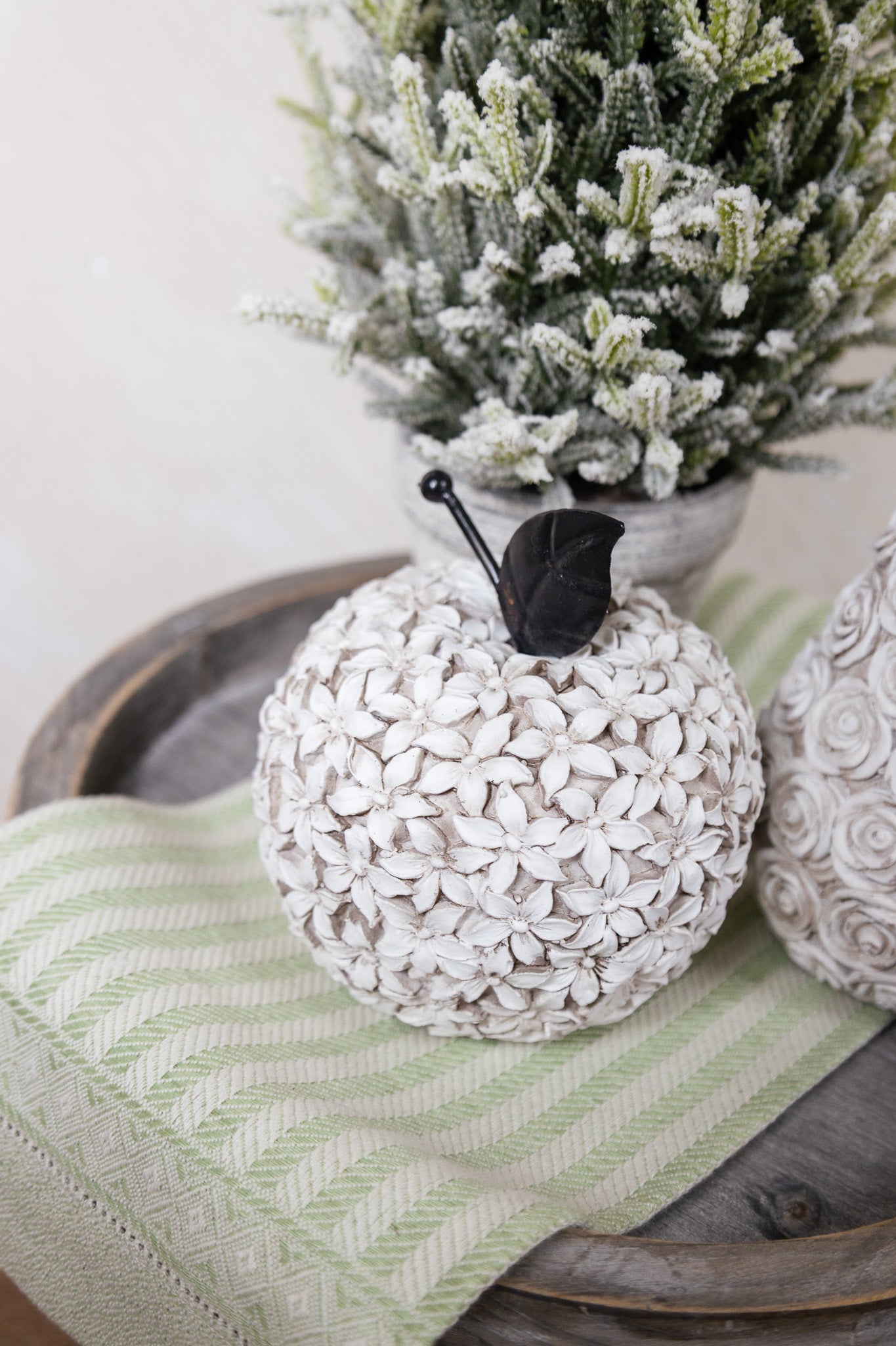 Manzana de flores blanca