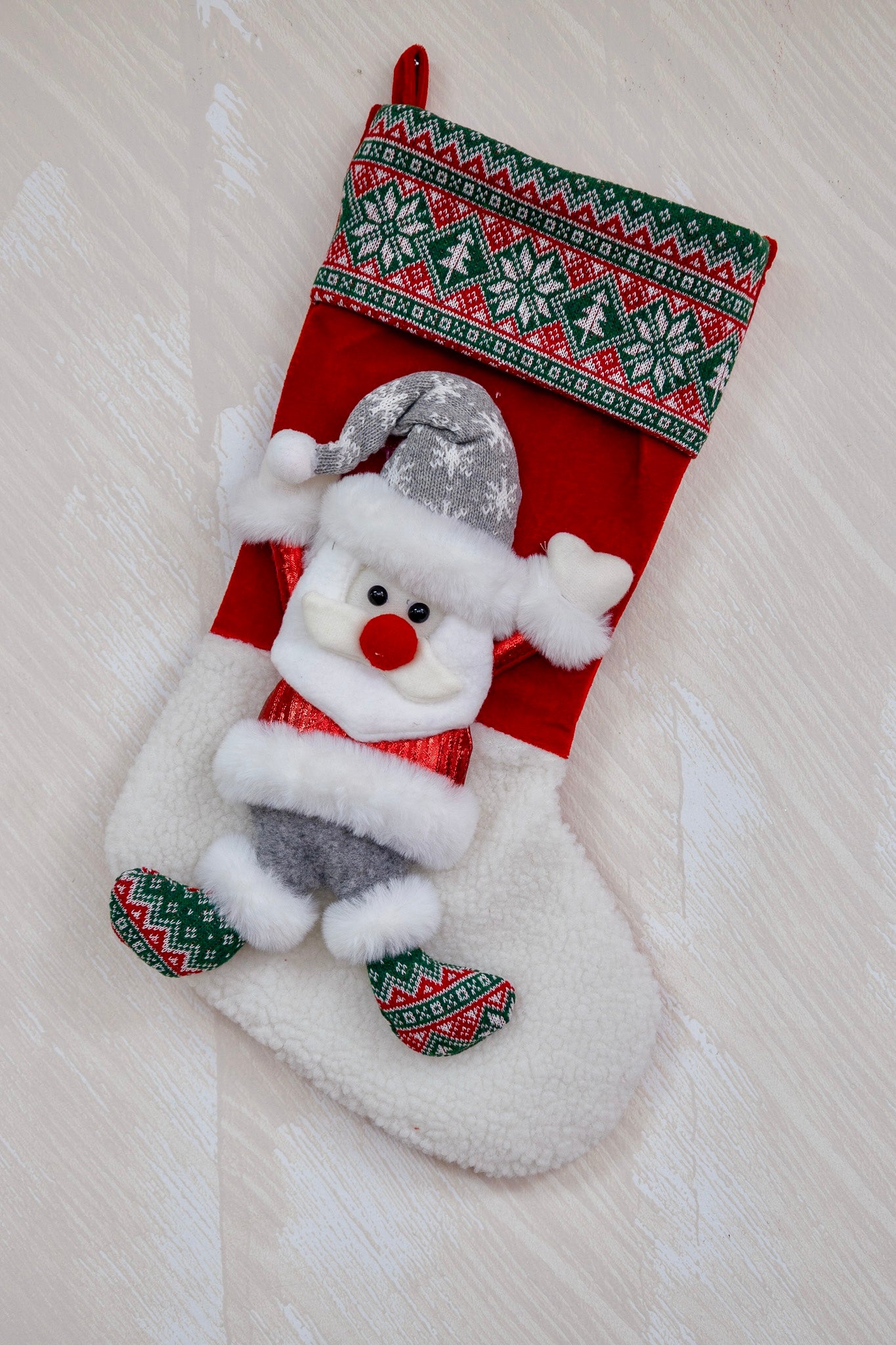 Botas con personaje navideño