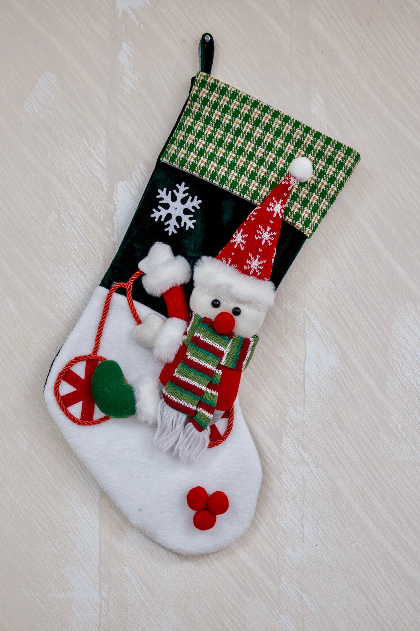 Botas con personaje navideño