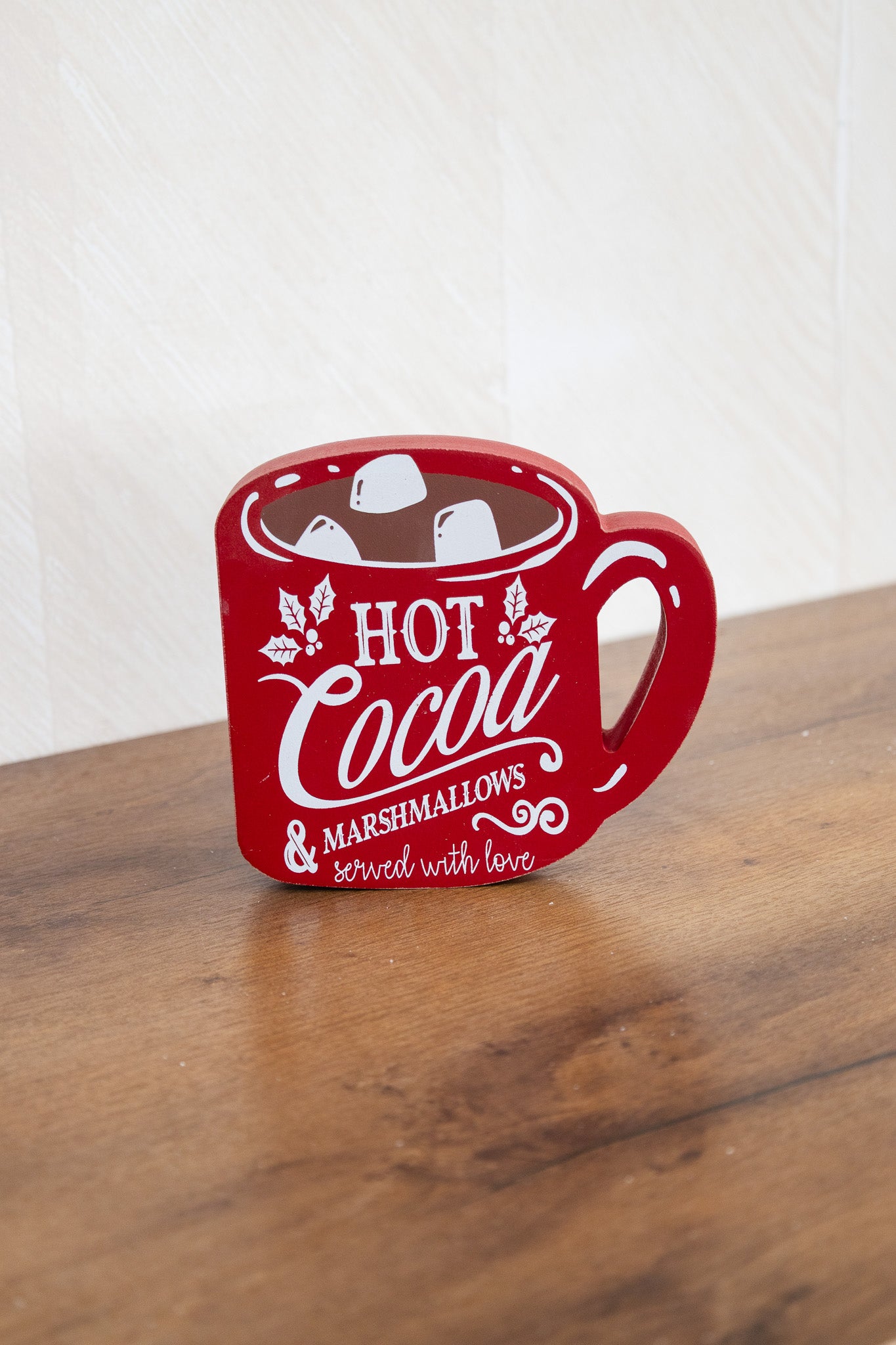 Letrero de taza navideño