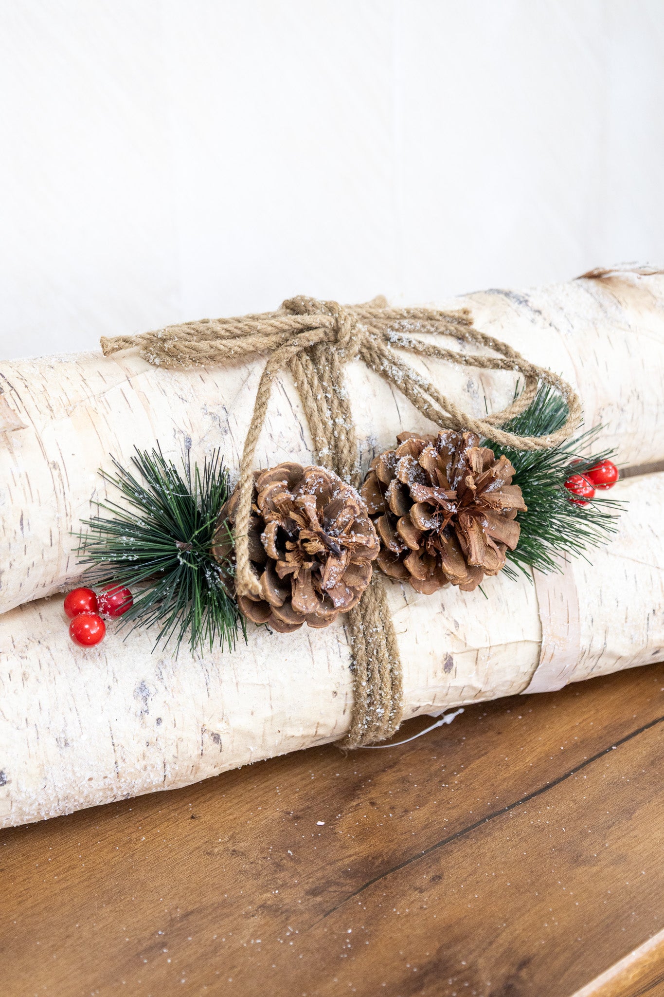 Troncos decorativos navideños