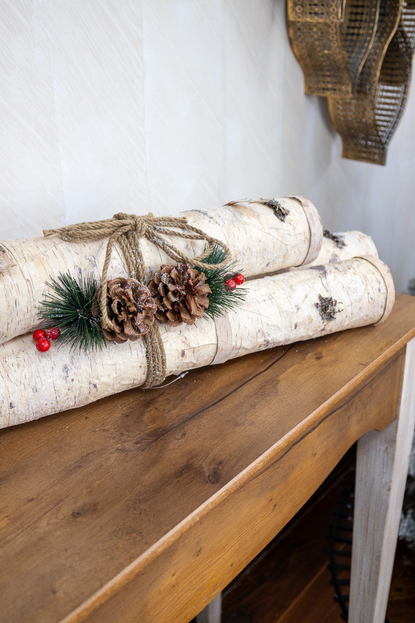 Troncos decorativos navideños
