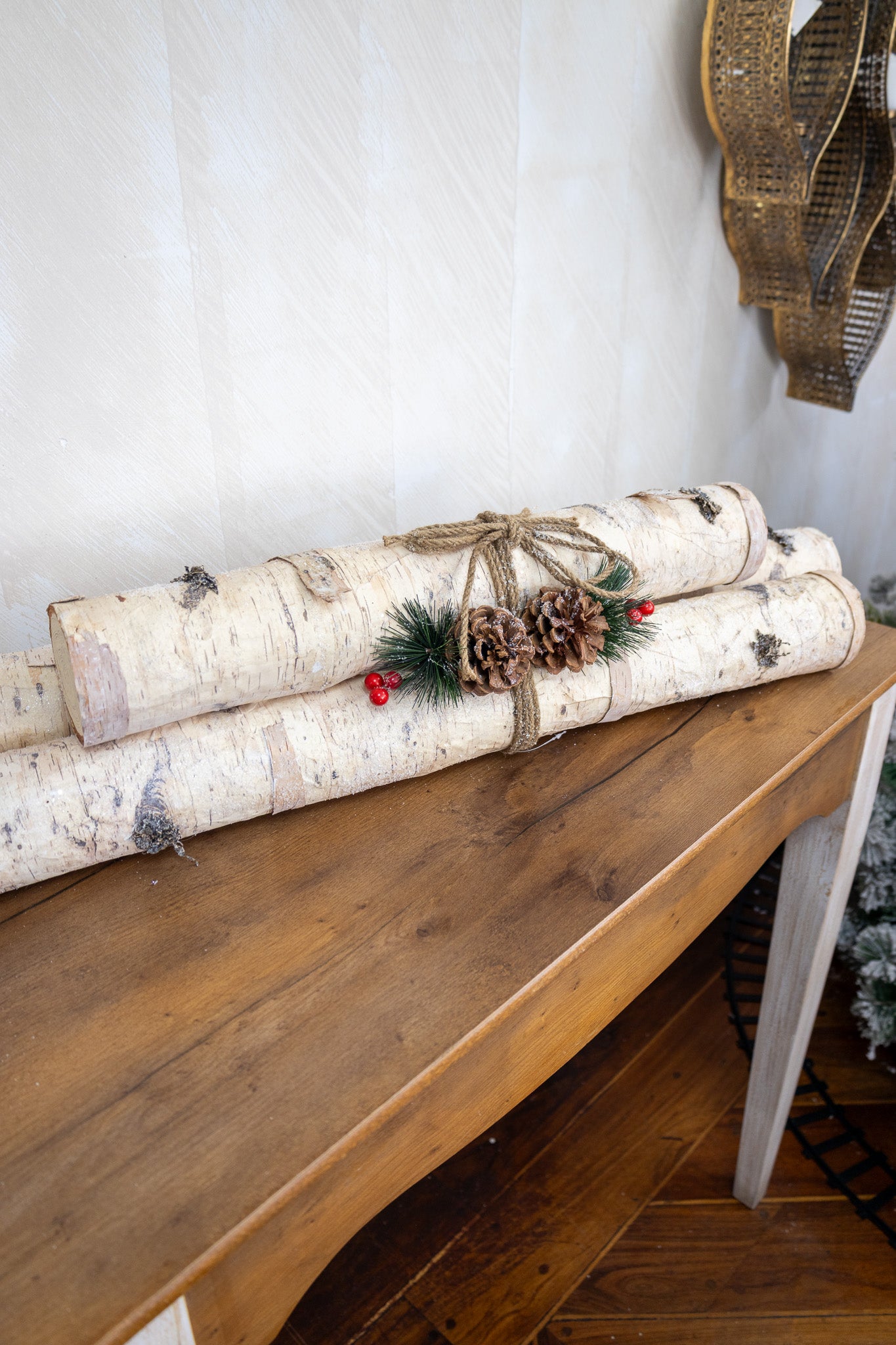 Troncos decorativos navideños